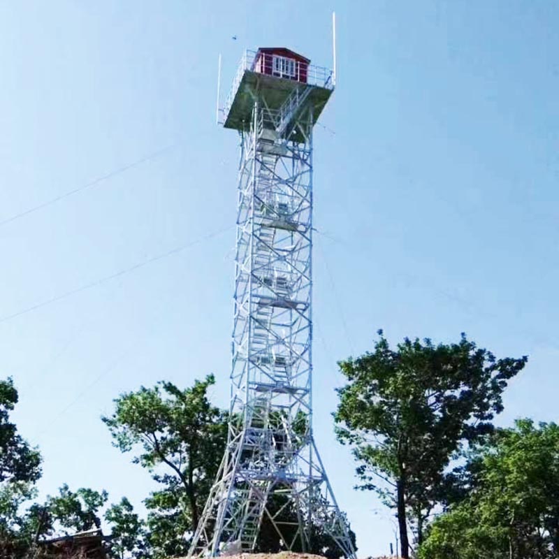 Struktur Baja Menara Pemantau Area Pemandangan Luar Ruangan